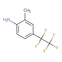 Chemical structure of 2-methyl-4-(1,1,2,2,2-pentafluoroethyl)aniline - CSSB00000054798