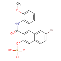 Chemical structure of ({6-bromo-3-[(2-methoxyphenyl)carbamoyl]naphthalen-2-yl}oxy)phosphonic acid - CSSB00000051630