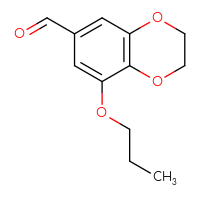 Chemical structure of 8-propoxy-2,3-dihydro-1,4-benzodioxine-6-carbaldehyde - CSSB14907836029