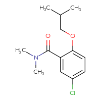 Chemical structure of 5-chloro-N,N-dimethyl-2-(2-methylpropoxy)benzamide - CSSB00726559859
