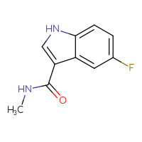 Chemical structure of 5-fluoro-N-methyl-1H-indole-3-carboxamide - CSSB03552232549