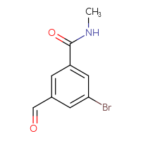 Chemical structure of 3-bromo-5-formyl-N-methylbenzamide - CSSB00021310454