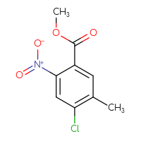 Chemical structure of methyl 4-chloro-5-methyl-2-nitrobenzoate - CSSB00042886232