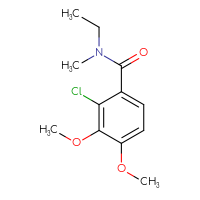 Chemical structure of 2-chloro-N-ethyl-3,4-dimethoxy-N-methylbenzamide - CSSB01409955906