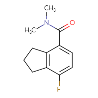 Chemical structure of 7-fluoro-N,N-dimethyl-2,3-dihydro-1H-indene-4-carboxamide - CSSB06984206610