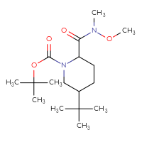 Chemical structure of tert-butyl 5-tert-butyl-2-[methoxy(methyl)carbamoyl]piperidine-1-carboxylate - CSSB04723039949