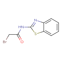 Chemical structure of N-(1,3-benzothiazol-2-yl)-2-bromoacetamide - CSSB00011894591