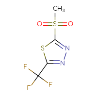 Chemical structure of 2-methanesulfonyl-5-(trifluoromethyl)-1,3,4-thiadiazole - CSSB00010138588