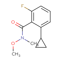 Chemical structure of 2-cyclopropyl-6-fluoro-N-methoxy-N-methylbenzamide - CSSB02271960738