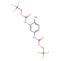 Chemical structure of 2,2,2-trifluoroethyl N-(4-methyl-3-{[(2,2,2-trifluoroethoxy)carbonyl]amino}phenyl)carbamate - CSSB00000735289