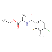 Chemical structure of ethyl 2-[(4-chloro-2-fluoro-3-methylphenyl)formamido]propanoate - CSSB21531599856