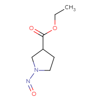 Chemical structure of ethyl 1-nitrosopyrrolidine-3-carboxylate - CSSB06430086638