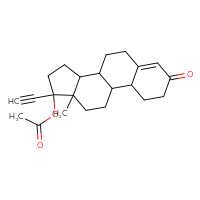 Chemical structure of 1-ethynyl-11a-methyl-7-oxo-1H,2H,3H,3aH,3bH,4H,5H,7H,8H,9H,9aH,9bH,10H,11H,11aH-cyclopenta[a]phenanthren-1-yl acetate - CSSB00020590597