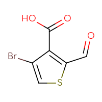 Chemical structure of 4-bromo-2-formylthiophene-3-carboxylic acid - CSSB00010131809