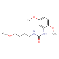 Chemical structure of 1-(2,5-dimethoxyphenyl)-3-(4-methoxybutyl)urea - CSSB02031206388