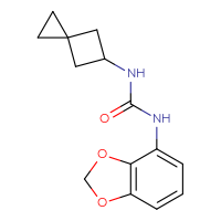Chemical structure of 1-(2H-1,3-benzodioxol-4-yl)-3-{spiro[2.3]hexan-5-yl}urea - CSSB01020943305