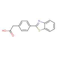 Chemical structure of 2-[4-(1,3-benzothiazol-2-yl)phenyl]acetic acid - CSSB00108017976