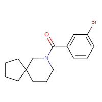 Chemical structure of 7-(3-bromobenzoyl)-7-azaspiro[4.5]decane - CSSB02021002913