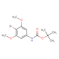 Chemical structure of tert-butyl N-(4-bromo-3,5-dimethoxyphenyl)carbamate - CSSB00011068413