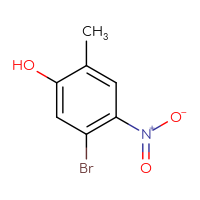Chemical structure of 5-bromo-2-methyl-4-nitrophenol - CSSB00016102139