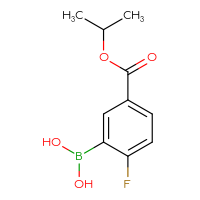 Chemical structure of {2-fluoro-5-[(propan-2-yloxy)carbonyl]phenyl}boronic acid - CSSB02144110292