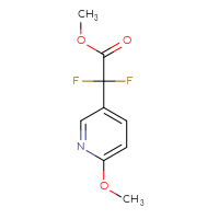 Chemical structure of methyl 2,2-difluoro-2-(6-methoxypyridin-3-yl)acetate - CSSB01217517103