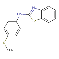 Chemical structure of N-[4-(methylsulfanyl)phenyl]-1,3-benzothiazol-2-amine - CSSB00000501875