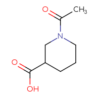 Chemical structure of 1-acetylpiperidine-3-carboxylic acid - CSSB00000194941