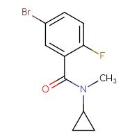 Chemical structure of 5-bromo-N-cyclopropyl-2-fluoro-N-methylbenzamide - CSSB00011246804