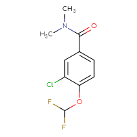 Chemical structure of 3-chloro-4-(difluoromethoxy)-N,N-dimethylbenzamide - CSSB01994603363