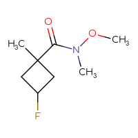 Chemical structure of 3-fluoro-N-methoxy-N,1-dimethylcyclobutane-1-carboxamide - CSSB00120055686