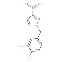 Chemical structure of 1-[(3,4-difluorophenyl)methyl]-3-nitro-1H-pyrazole - CSSB00161165200