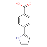 Chemical structure of 4-(1H-pyrrol-2-yl)benzoic acid - CSSB00102525852