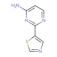 Chemical structure of 2-(1,3-thiazol-5-yl)pyrimidin-4-amine - CSSB00000721471