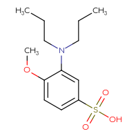 Chemical structure of 3-(dipropylamino)-4-methoxybenzene-1-sulfonic acid - CSSB00016989594
