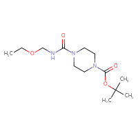 Chemical structure of tert-butyl 4-[(ethoxymethyl)carbamoyl]piperazine-1-carboxylate - CSSB06943673517