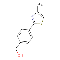 Chemical structure of [4-(4-methyl-1,3-thiazol-2-yl)phenyl]methanol - CSSB00116713748