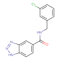 Chemical structure of N-[(3-chlorophenyl)methyl]-1H-1,2,3-benzotriazole-5-carboxamide - CSSB00026759206