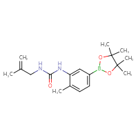 Chemical structure of 1-[2-methyl-5-(4,4,5,5-tetramethyl-1,3,2-dioxaborolan-2-yl)phenyl]-3-(2-methylprop-2-en-1-yl)urea - CSSB03570838458