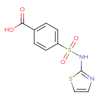 Chemical structure of 4-[(1,3-thiazol-2-yl)sulfamoyl]benzoic acid - CSSB00000495462