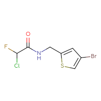 Chemical structure of N-[(4-bromothiophen-2-yl)methyl]-2-chloro-2-fluoroacetamide - CSSB09893595466