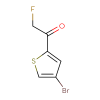Chemical structure of 1-(4-bromothiophen-2-yl)-2-fluoroethan-1-one - CSSB14869256655