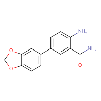Chemical structure of 2-amino-5-(2H-1,3-benzodioxol-5-yl)benzamide - CSSB05158053659