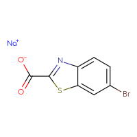 Chemical structure of sodium 6-bromo-1,3-benzothiazole-2-carboxylate - CSSB00138411888
