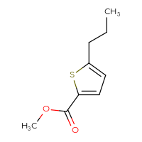 Chemical structure of methyl 5-propylthiophene-2-carboxylate - CSSB00103284565