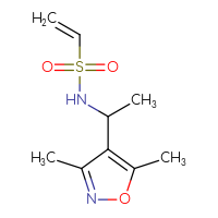 Chemical structure of N-[1-(3,5-dimethyl-1,2-oxazol-4-yl)ethyl]ethene-1-sulfonamide - CSSB00157172477
