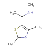 Chemical structure of [1-(2,4-dimethyl-1,3-thiazol-5-yl)ethyl](methyl)amine - CSSB00000752937