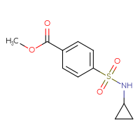 Chemical structure of methyl 4-(cyclopropylsulfamoyl)benzoate - CSSB00000495249