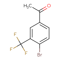 Chemical structure of 1-[4-bromo-3-(trifluoromethyl)phenyl]ethan-1-one - CSSB00012960636