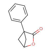 Chemical structure of 4-phenyl-2-oxabicyclo[2.1.1]hexan-3-one - CSSB09890301054